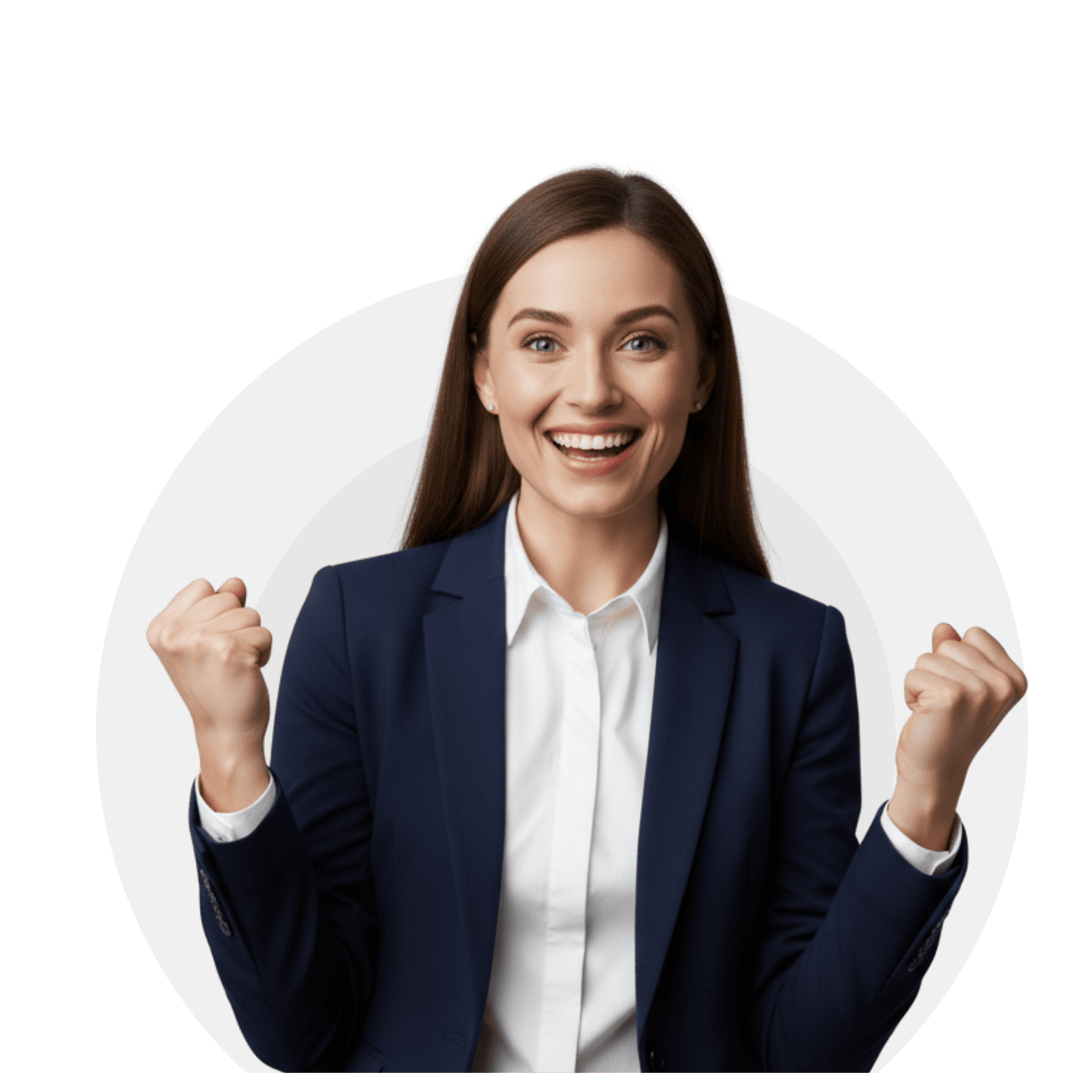 Smiling team member celebrating results